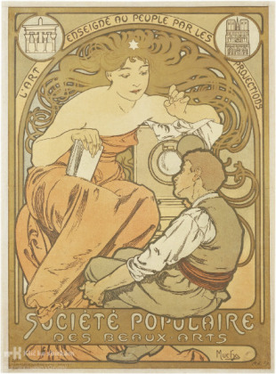 Plakát - Alfons Mucha: SOCIETE  POPULAIRE