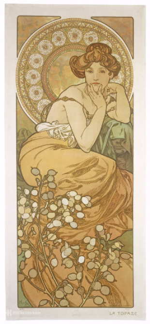 Plakát - Alfons Mucha: LA TOPAZE